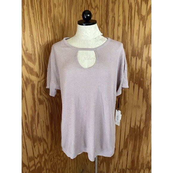 Calvin Klein Women's Performance Keyhole Top, Evening Sand NWT Size L - Picture 2 of 11